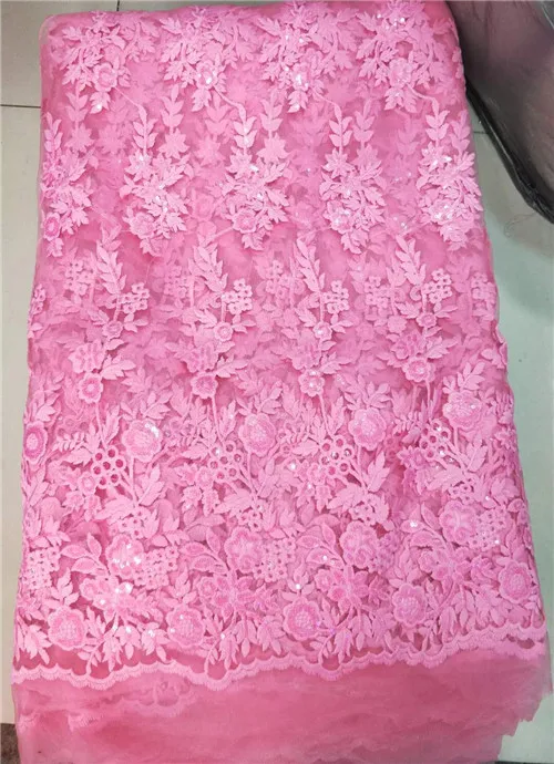 Кружевная ткань с блестками 2019 высокого качества новая Нигерия вышитая сетка