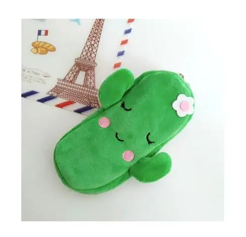 Милый Кот пеналы для девочек Kawaii плюшевая Ручка Сумка Черный кот пенал escolar офисные школьные принадлежности - Цвет: Прозрачный