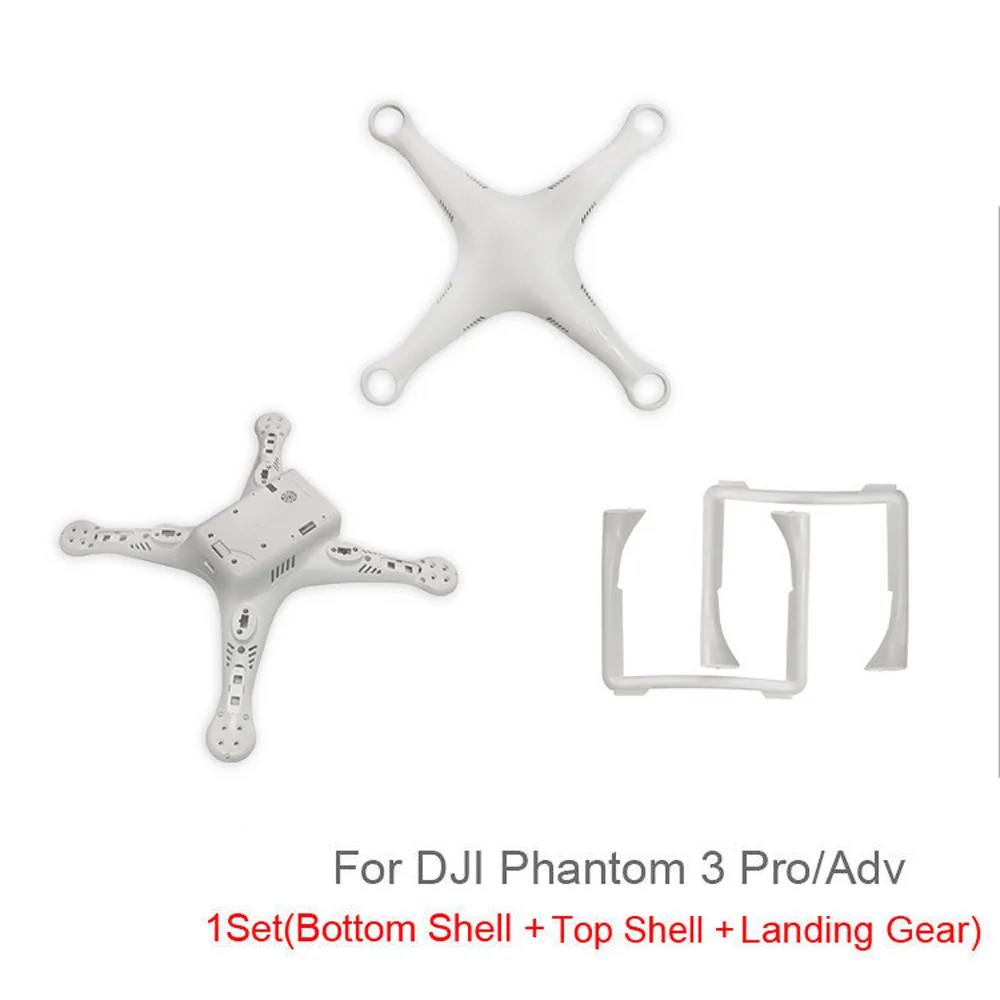 Корпус Верхняя Нижняя крышка Шасси Ремонт для DJI Phantom 3 Pro/Adv Drone 6J13 Прямая