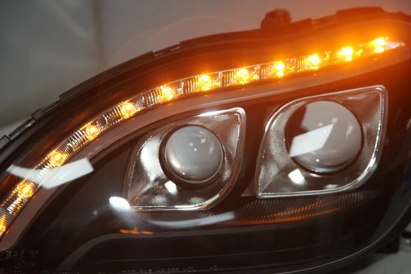 Светодиодный налобный фонарь для Mercedes-Benz W220 S280 S320 S500 S600 1998 1999 2000 20012002 2003 2004 2005 год передние фары с DRL