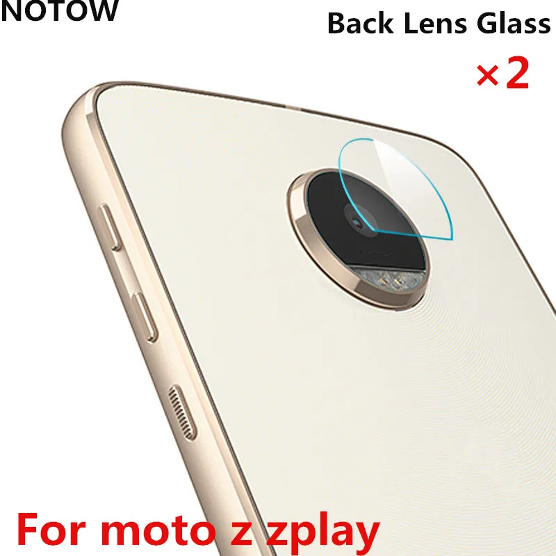 NOTOW 2pcs/lot 7.5H flexible Rear Camera Lens Tempered Glass Film Protector Case For Motorola Moto Z Play / Z X4