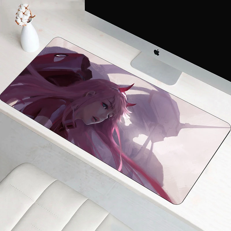 SIANCS 80x40 см большой XL милый коврик для мыши FranXX Противоскользящий 02 аниме