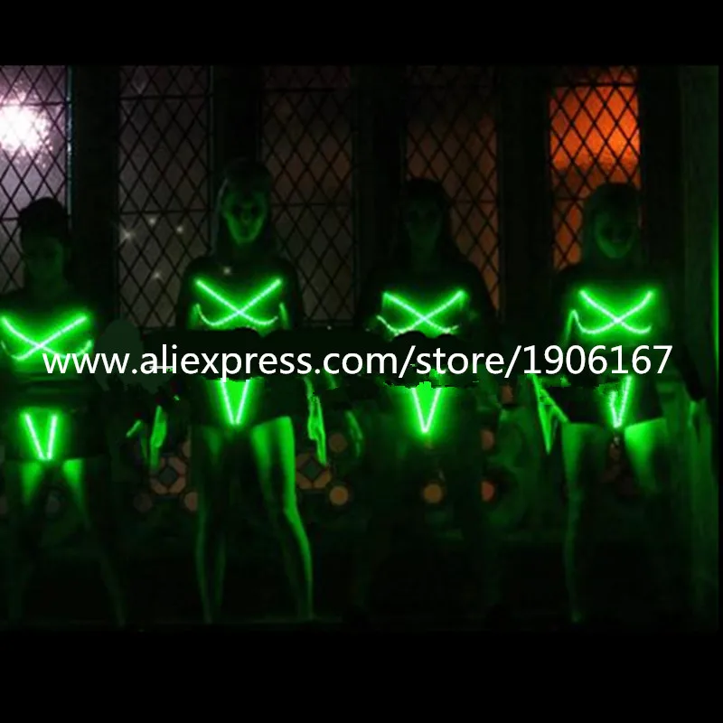 Женский костюм со светящимся бюстгальтером и шортами для ролевых игр | Дом сад