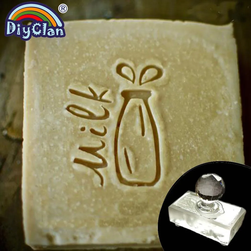 Stamp with handle Сделай Сам, молоко, натуральное мыло, штамп, козье молоко, ручной работы, органическое стекло, мыло для изготовления, форма бутылки, акрил, на заказ, Серия животных, подарки - Цвет: Stamp with handle
