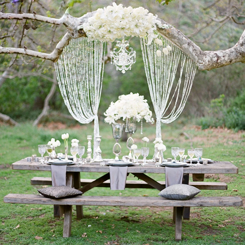 Гирлянда 30 м из акриловых бусин с бриллиантами нитка сделай сам занавеска для