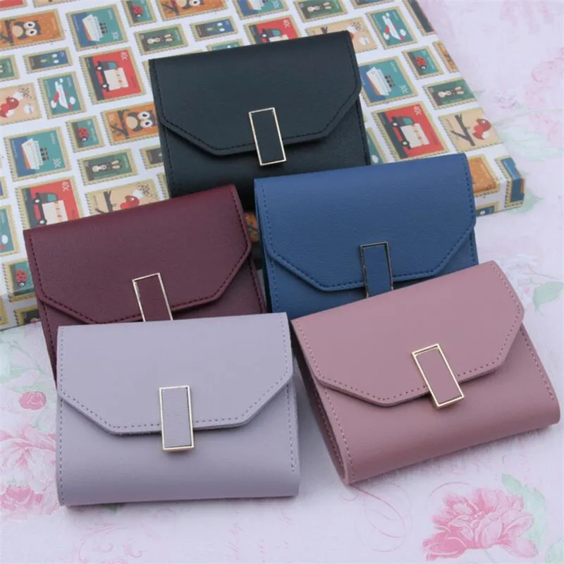 2018 модные маленькие женские кошельки кошелек для студентов монет 3 сложения