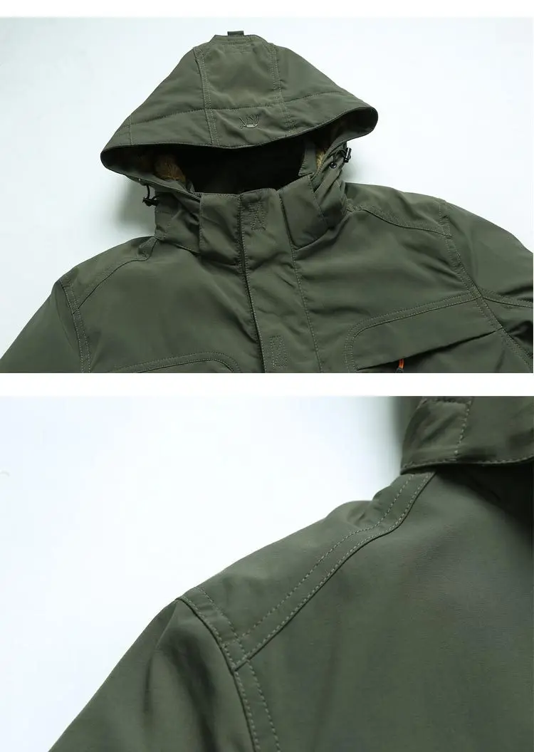 Водонепроницаемая Мужская Флисовая Куртка с капюшоном и защитой от