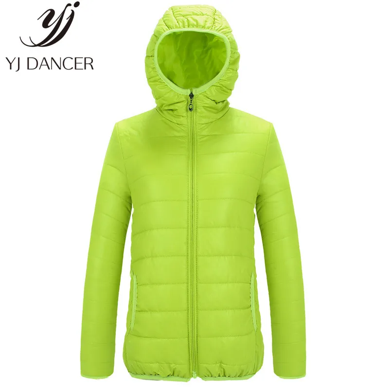 Женский пуховик с капюшоном на молнии длинным рукавом|Женские пуховики| |