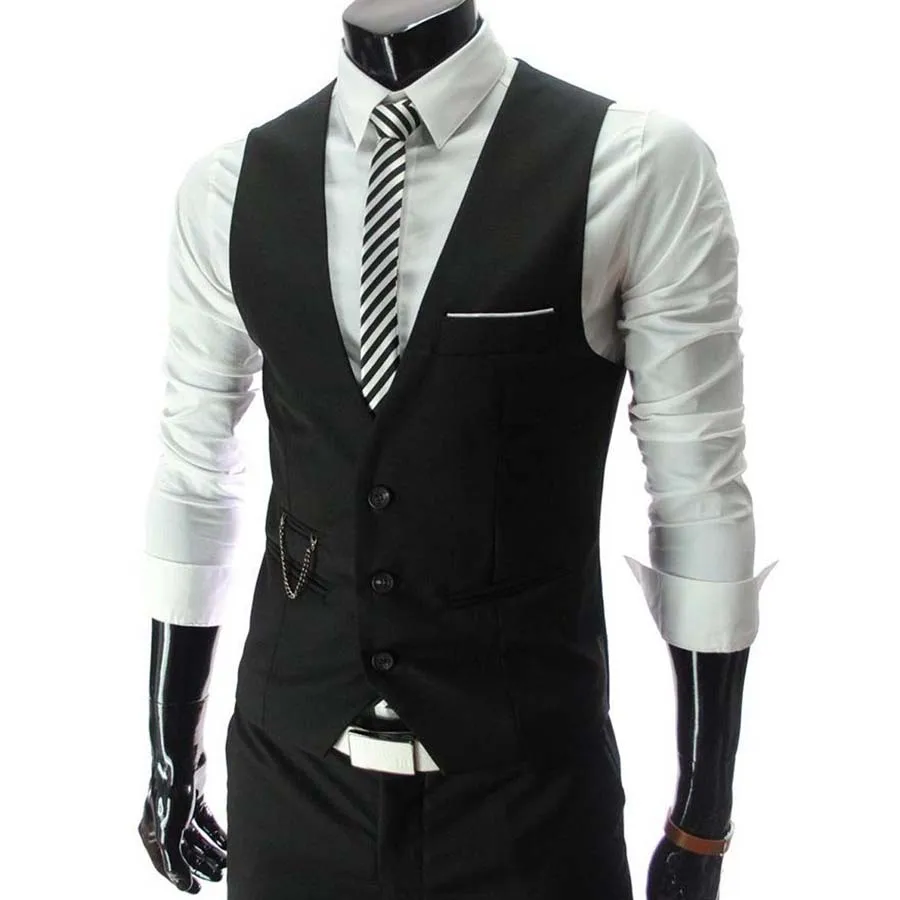Новая мода корейский стиль мужской костюм жилет Блейзер Повседневный тонкий