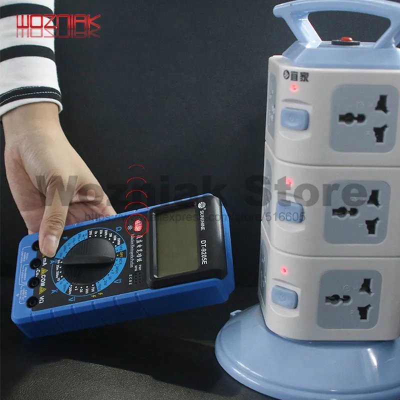 DT 9205E Цифровой мультиметр ЖК дисплей Дисплей Авто Мощность начиная AC/DC Напряжение