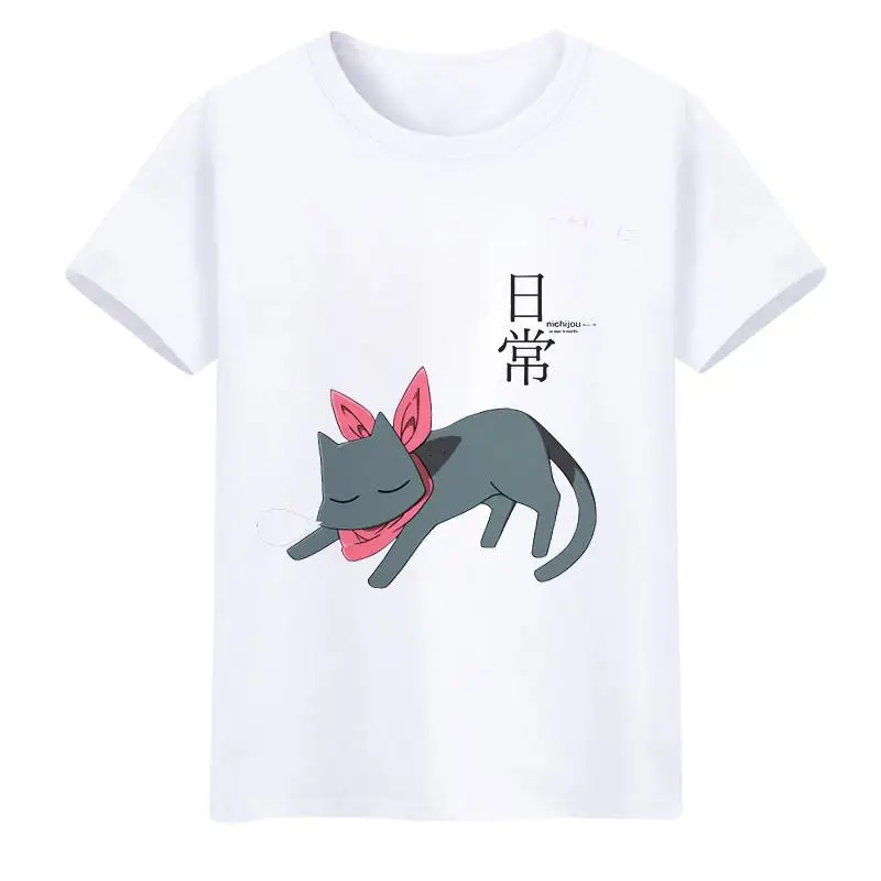 Высокое качество унисекс аниме Cos nichijou shinonome nano Sakamoto-san хлопковая Повседневная футболка