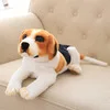Beagle 1 шт. 45 см моделирование собака/тигр/леопард плюшевые игрушки кукла лежа на корточки подлинные хорошее качество реалистичные Настоящая собака детский подарок - Цвет: Beagle
