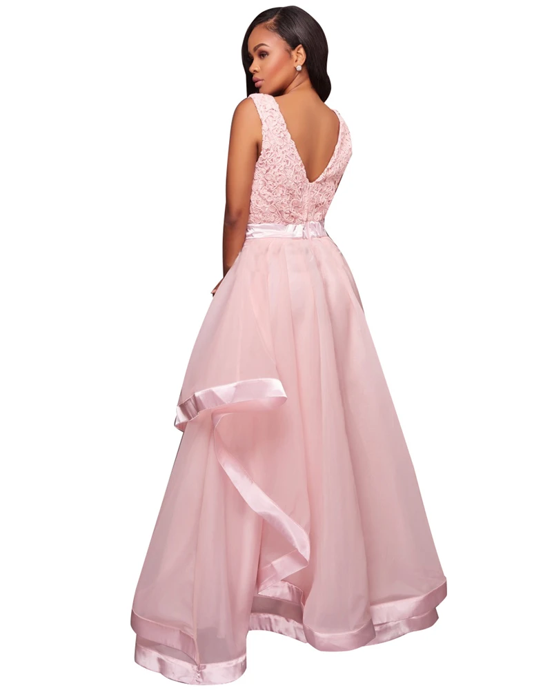 Женское платье с О образным вырезом Adogirl длинное вечернее большого размера без