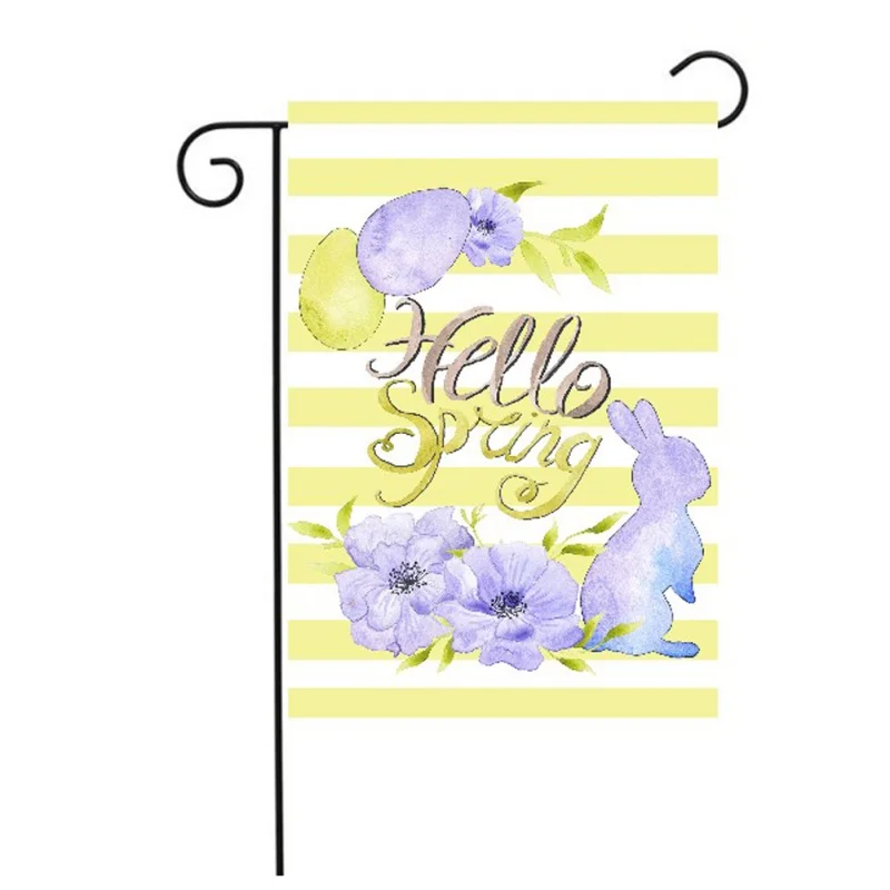 * Пасхальный Садовый флаг для дома яйца цветы кролик двора украшение баннер