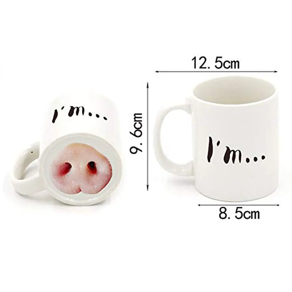 Керамические кофейные кружки в форме носа свиньи офисные домашние с молочным