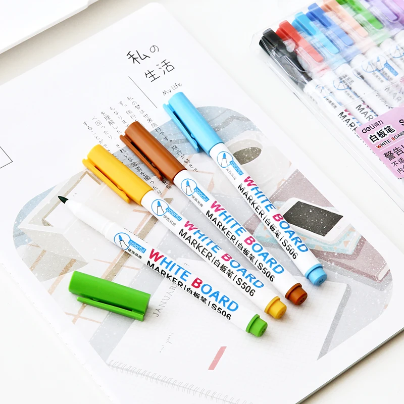 72 шт. цветная белая ручка маркер для доски цветные стираемые маркеры стеклянной