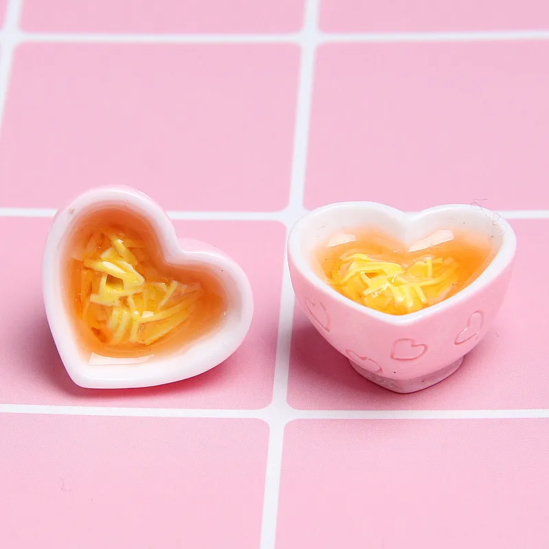 2 шт. каваи мини еда 3D смолы китайский Xiaolongbao пельменей лапша Миниатюрные для кукол аксессуары кухня играть игрушки