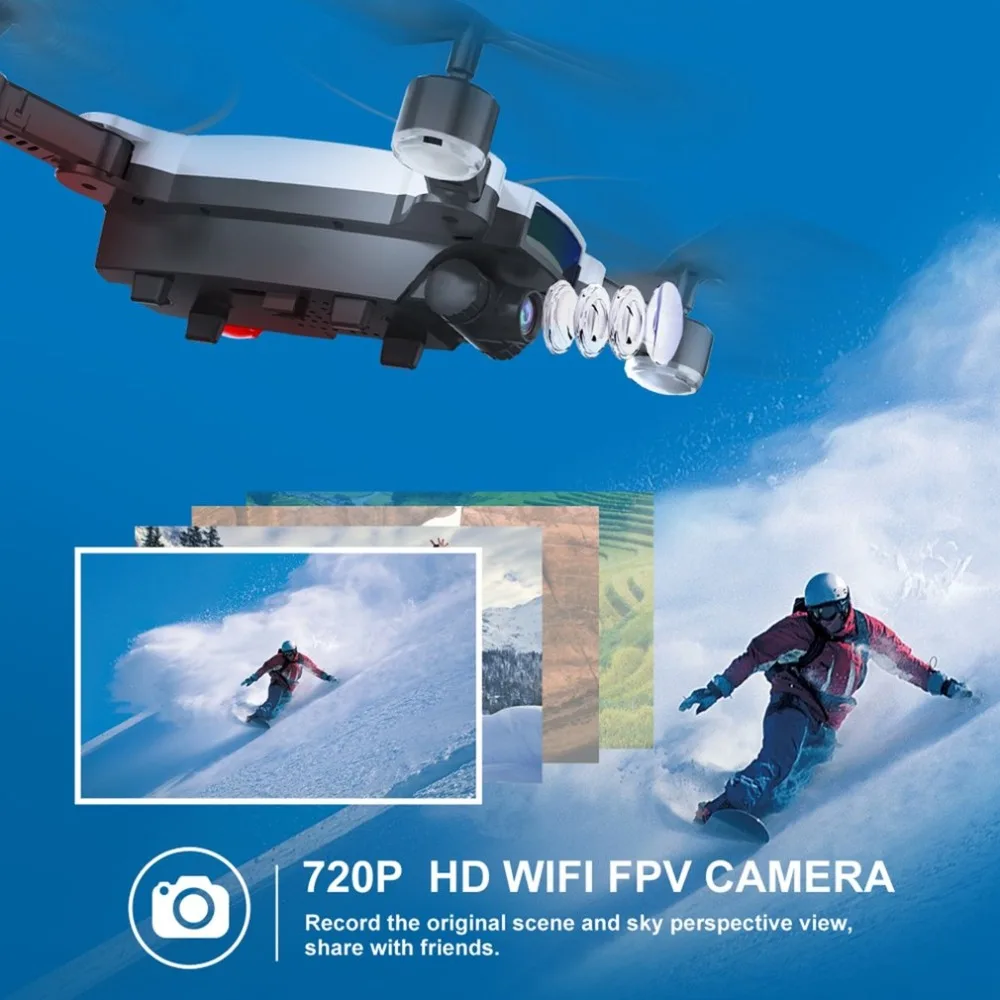SMRC S6 Дрон с HD 720P Wi-Fi Двойная камера 2-мегапиксельная камера для позиционирования оптического потока, умный вертолет