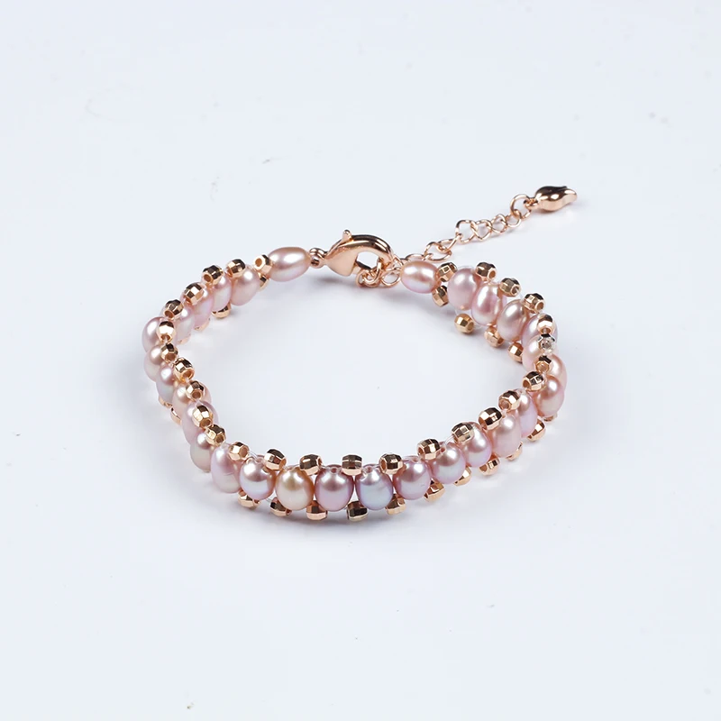 Женские жемчужные браслеты разноцветные на цепочке с кристаллами свадебные