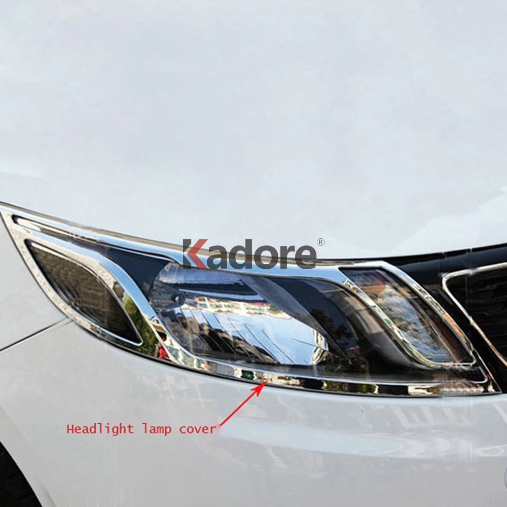 Для Kia Rio K2 2011- хромированный головной светильник, Крышка для автомобиля, передний светильник, крышка для лампы, отделка лампы, украшение капота, аксессуары для автомобиля