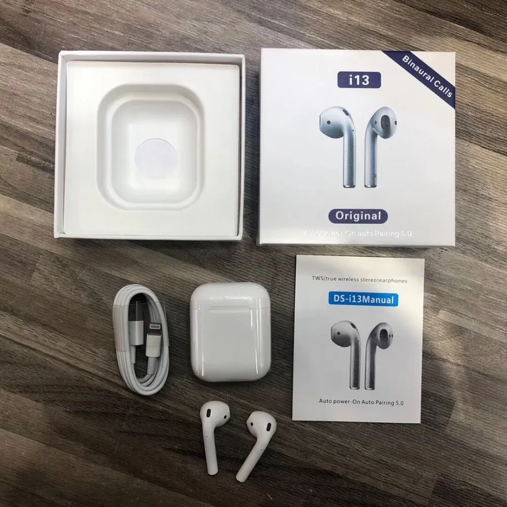 Новейшая модель i13 наушники вкладыши tws стерео звук Bluetooth сенсорный Управление