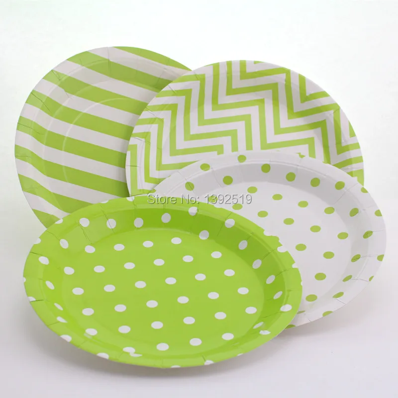 Бесплатная доставка 120 шт. зеленая бумажная тарелка 9 &quotкруглая для вечеринки