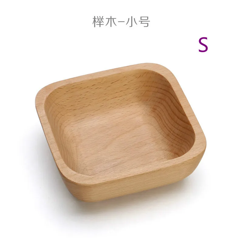 Японская деревянная чаша одноцветная безлесная краска домашняя фруктовая