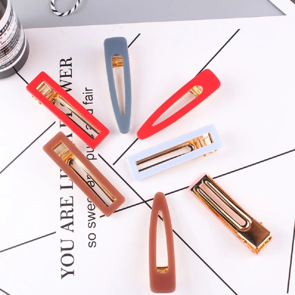 Новая мода 1 шт. заколка для волос с уксусной кислотой геометрические капли воды