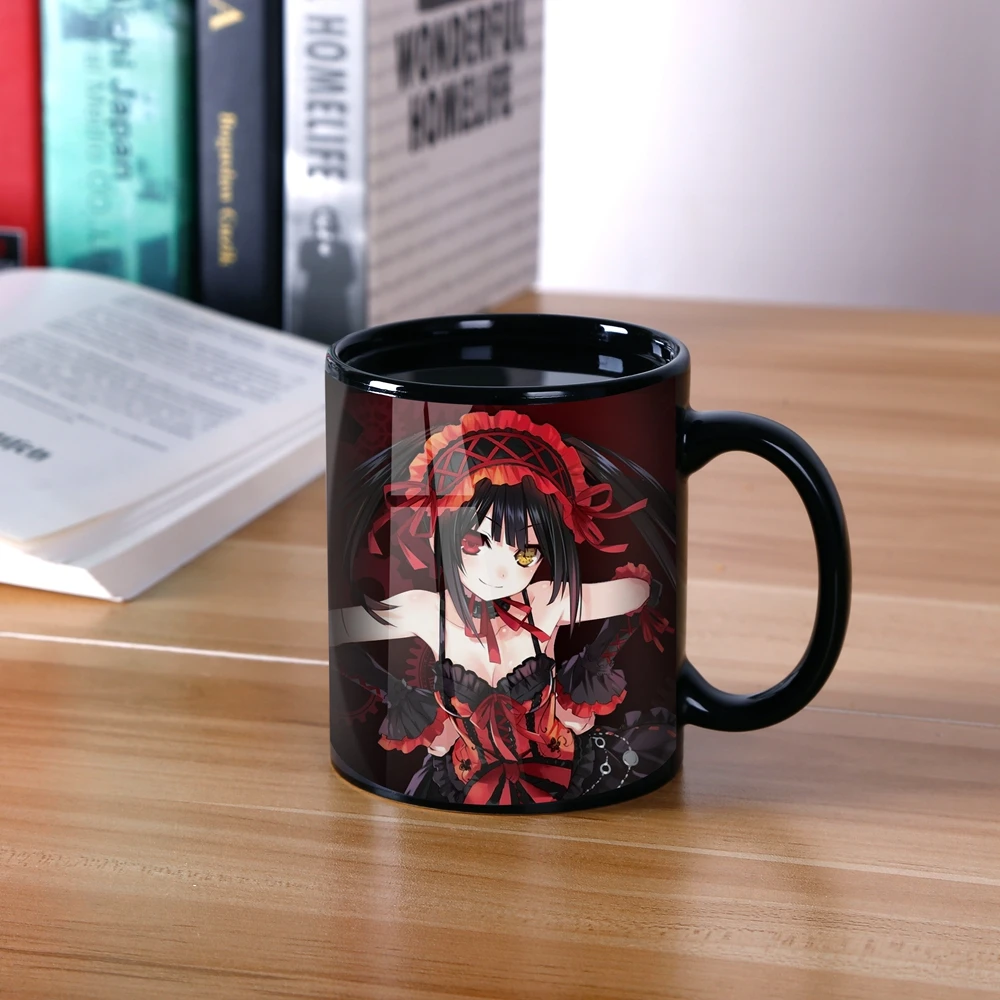 Аниме JK DATE A LIVE Tokisaki Kurumi кошмар Косплей Кружка Изменение цвета ежедневный напиток марка чашка керамика чай молоко кофе подарок