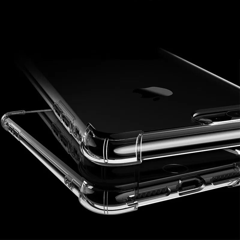 Original Clear Shockproof Silicone TPU Transparent Phone Case Fundas Coque For iphone 7 7Plus 6 S 6S 6Plus 8 8PLUS X 5S Xs |