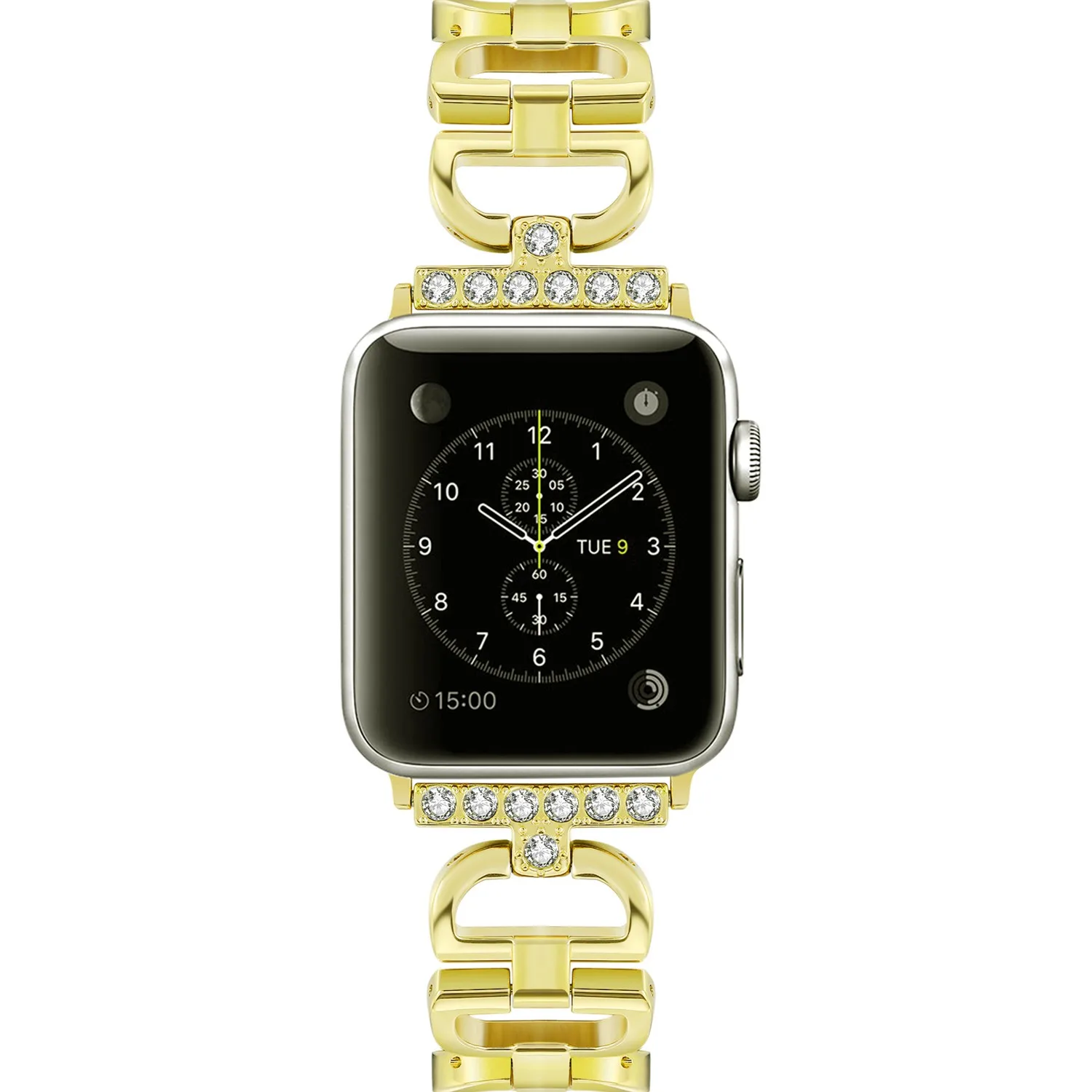 Модный красивый со стразами браслет для Apple Watch 38 мм 42 ремешок из нержавеющей