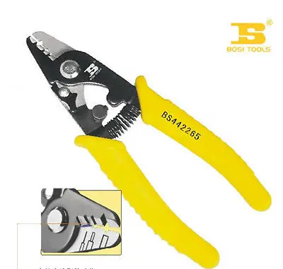 6.5 "Glasvezel Draad Stripper Met Gele Pvc Gecoat Handvat 6.5 "Glasvezel Draad Stripper Met Gele Pvc Gecoat Handvat