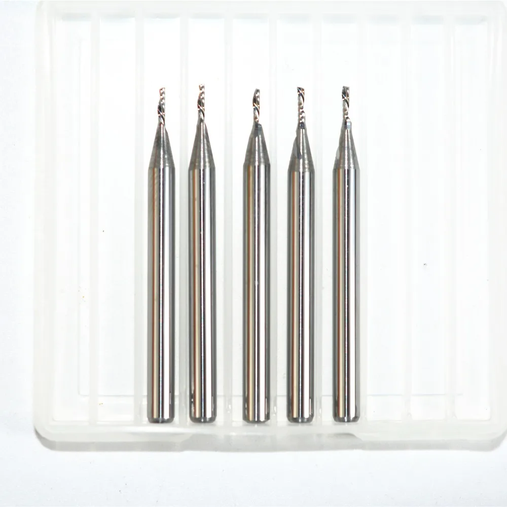 5pcs-3.175mm* 1 мм* 3 мм, ЧПУ твердосплавные деревообрабатывающие фрезы, 1 флейта вниз cut фреза, слева спираль ПВХ, акрил бит