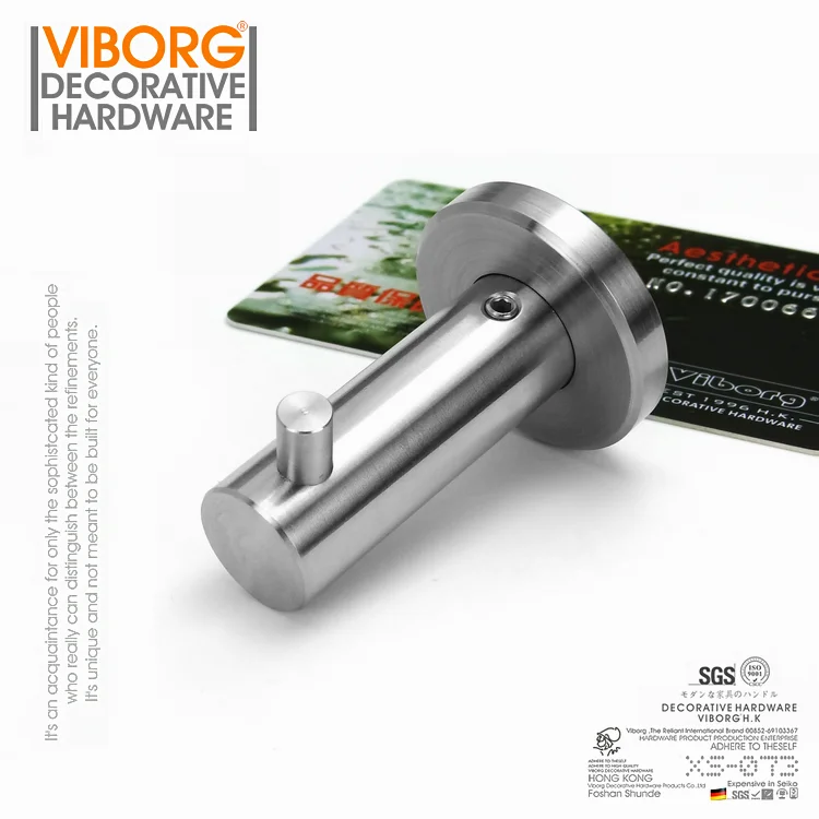 VIBORG Deluxe твердый 304 из нержавеющей стали для ванной комнаты, один держатель для полотенец, вешалка для полотенец, крючок для халата, вешалка для шляп, пальто, крючок