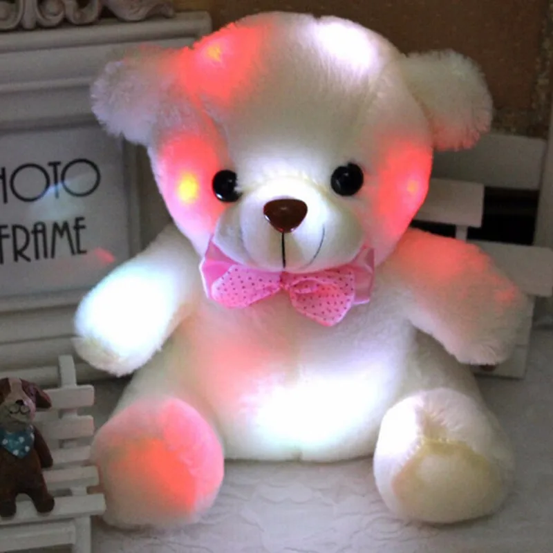 1pc 25cm Luminous Plush Teddy Bear Toys Gleamy Animal Doll Best Birthday Gift For kids Glowing | Игрушки и хобби