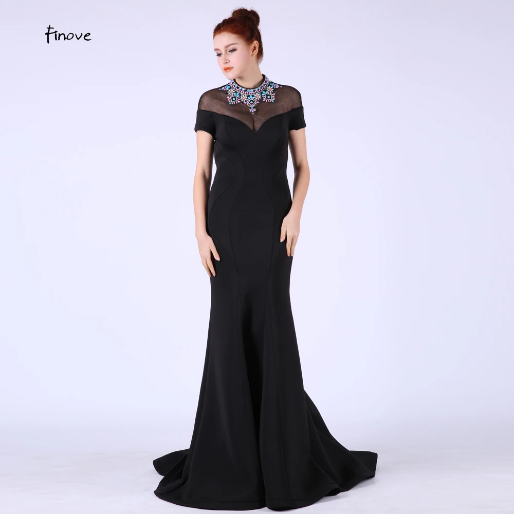 Vestidos De Festa Largos elegantes вечерние платья 2019 длинные Черная Русалка для вечеринок