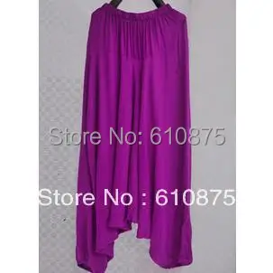 Женские свободные шаровары однотонные хлопковые Капри с эластичным поясом