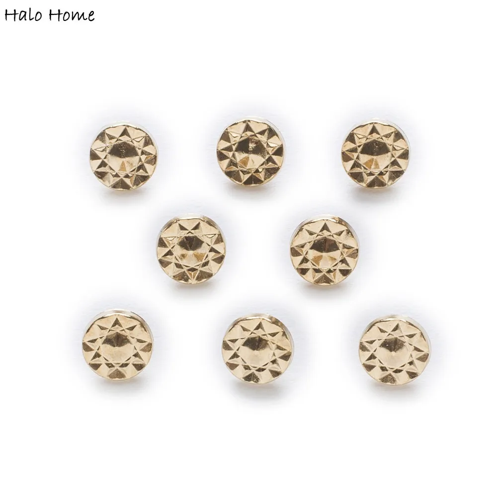 10 шт. шестигранник металлические стойки пуговицами обтянутыми тканью одежды