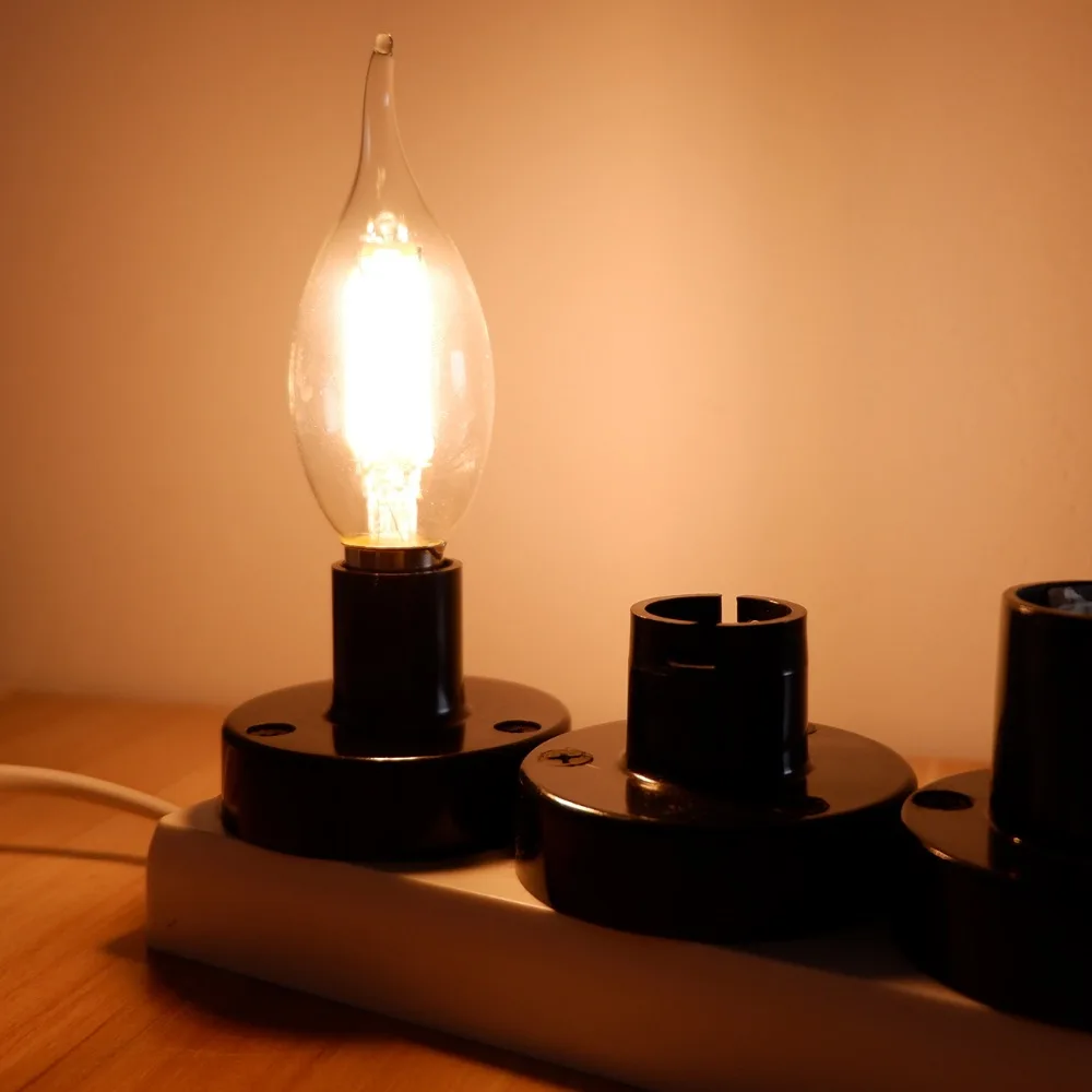 10-Pack LED E14 Edison винтовые свечи лампочки 360 градусов угол луча Модифицированная