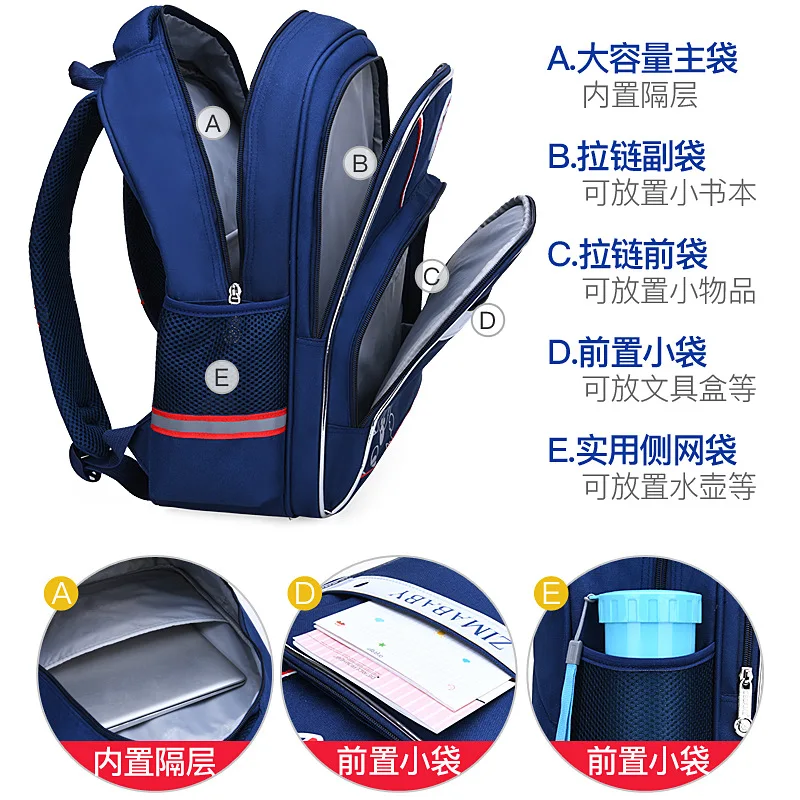 

2019 Children Orthopedics School Bags Kids Backpack In Primary Schoolbag For Girls Boys Waterproof Backpacks mochila infantil