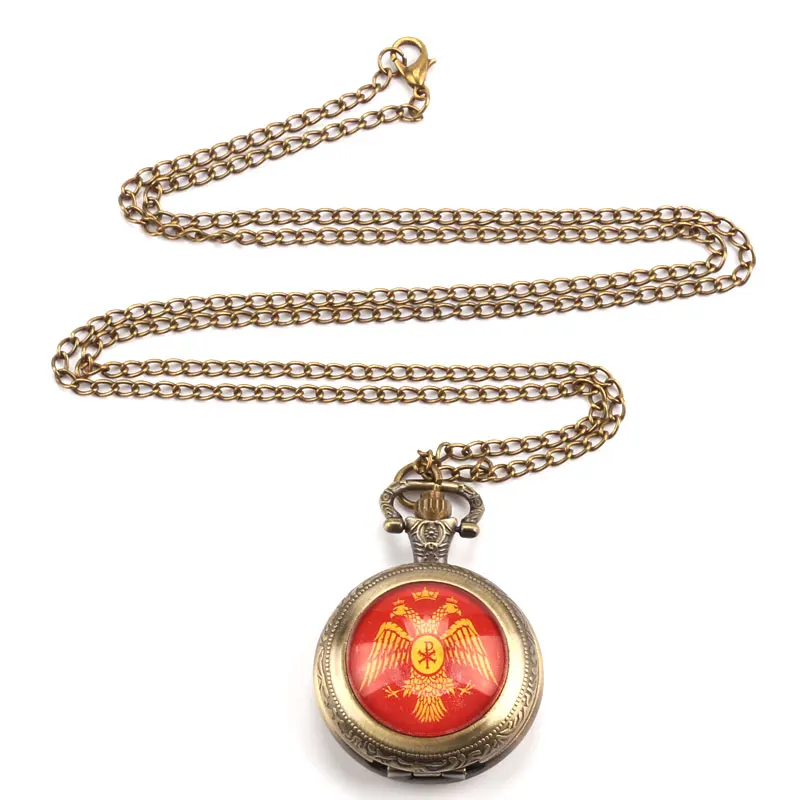 Retro Eagle Desgin Russia Double-headed for Men Women Quartz Watches Pendant Pocket Watch relojes mujer Relogio Gifts | Наручные часы