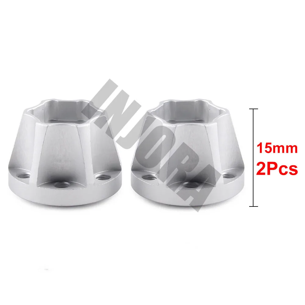15mm Silver INJORA 2 шт алюминиевый сплав 12 мм Шестигранная Ступица колеса для 1/10 RC Гусеничный 1,9 2,2 обод колеса осевой SCX10 Traxxas TRX4 D90 - Цвет: 15mm Silver