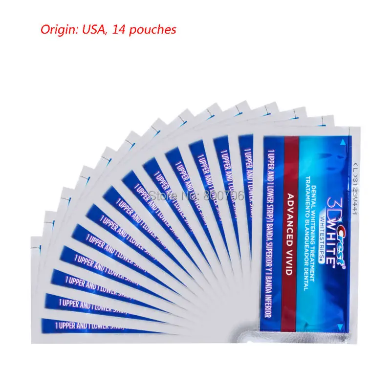 28 полос 14 процедур Crest Whitestrips 3D Расширенный яркие (Luxe Гламурная белый) на
