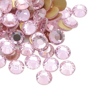 Светло-розовые Блестящие Стразы SS6 1440 шт. 2 мм прозрачные стразы с плоской задней