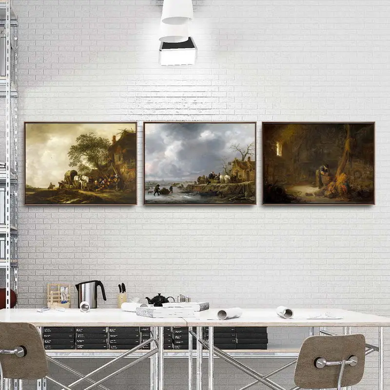

Home Decoration Art Wall Pictures Fro Living Room Poster Print Canvas Paintings Netherlandish Isack van Ostade