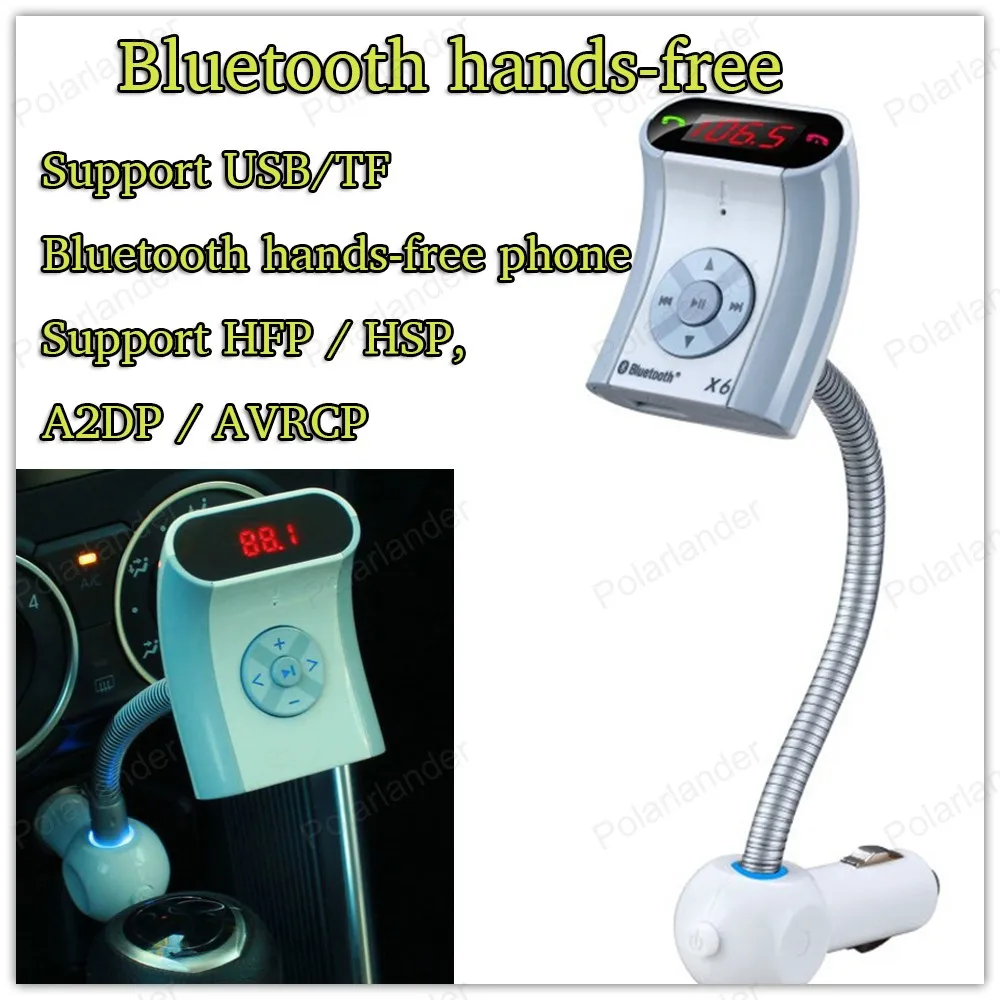

Bluetooth Support HFP / HSP, A2DP / AVRCP Support USB / TF Bluetooth Car Kit Wireless Hands-free Bluetooth kit