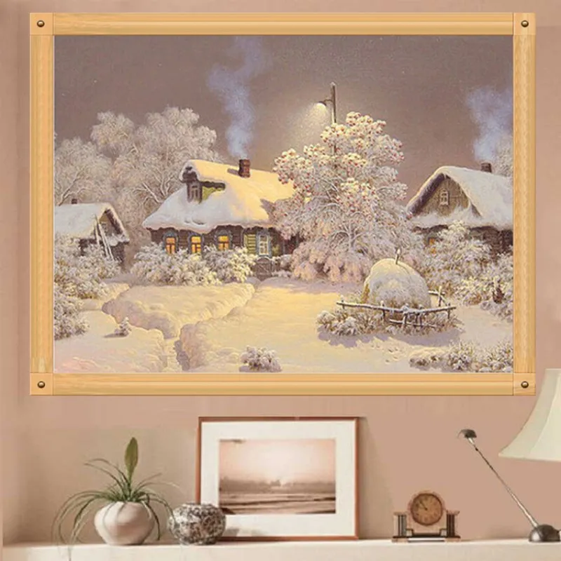 5D Сделай Сам Алмазная картина из смолы квадратное сверло с алмазным пейзажем