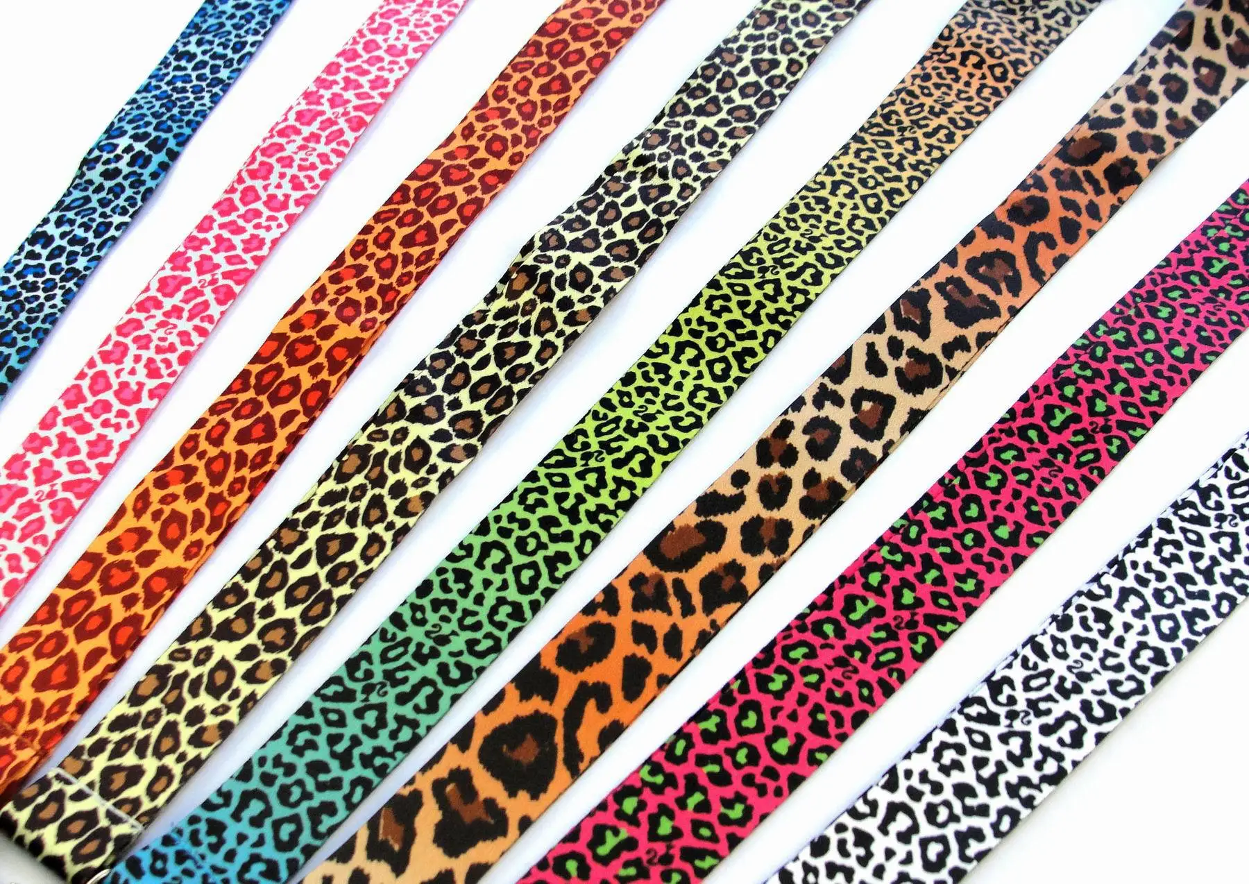 Один PC Browm/розовый/черный/белый леопардовый ремешок для ключей Cheetah ID значки держатели животное телефон шеи ремни с брелоком