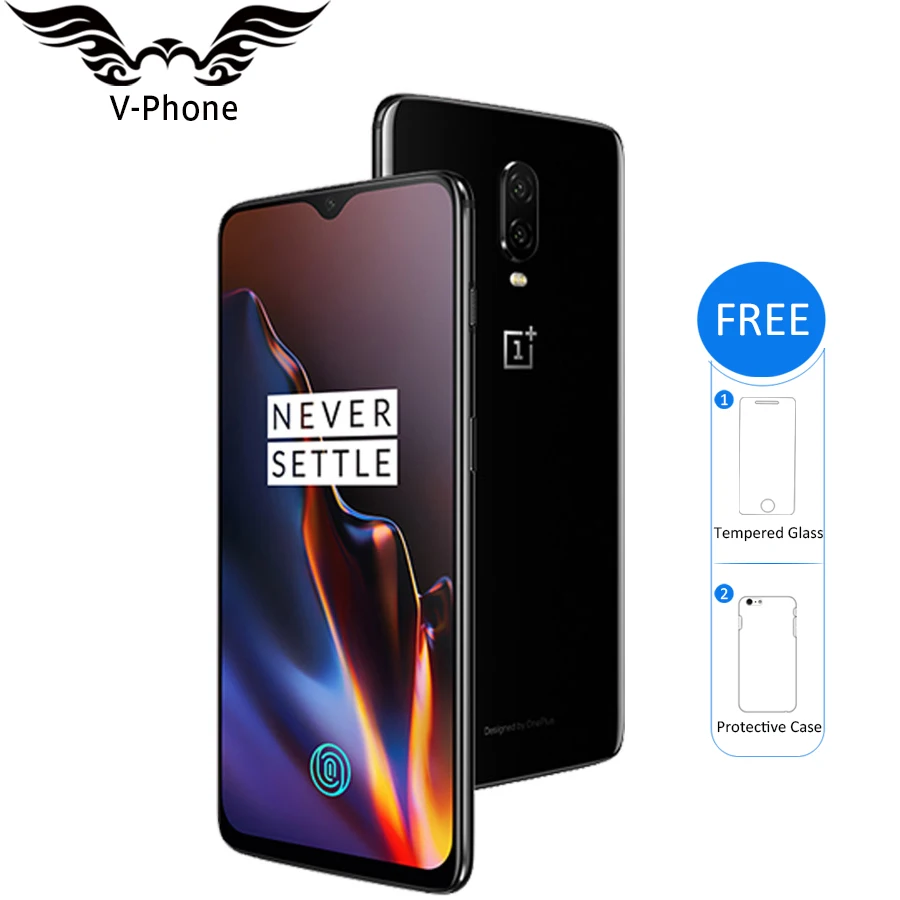 6,4" Oneplus 6 T 6 GB 128 GB мобильный телефон Snapdragon 845 Octa Core Двойная камера 20 Мп+ 16 МП экран разблокировка NFC водонепроницаемый смартфон