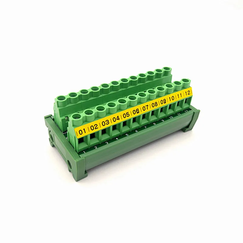 

DIN Rail Mount 30A/300V 12 Position Screw Terminal Block Distribution Module.